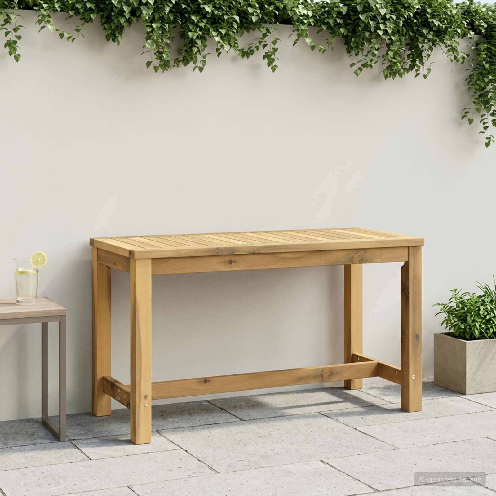 vidaXL Havebænk 80,5 x 35 x 45 cm Massivt Akacietræ Vaskes Rektangulær