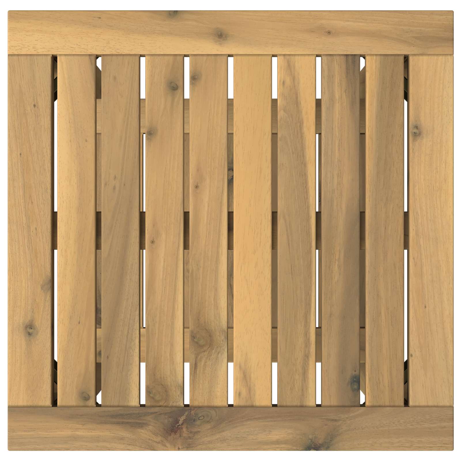 Salontafel Wit 40,5 x 40 x 45 cm Massief Acaciahout image 4