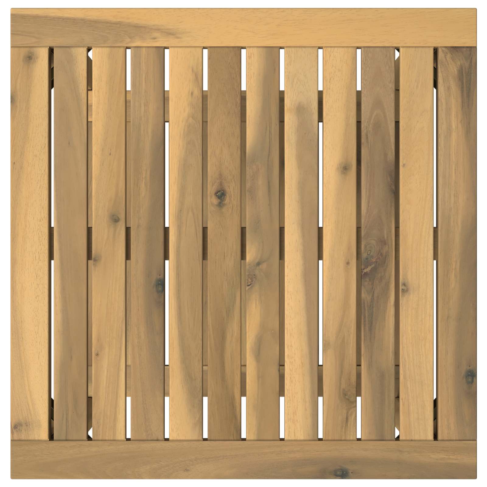 Salontafel Wit 48,5 x 49 x 45 cm Massief Acaciahout image 4