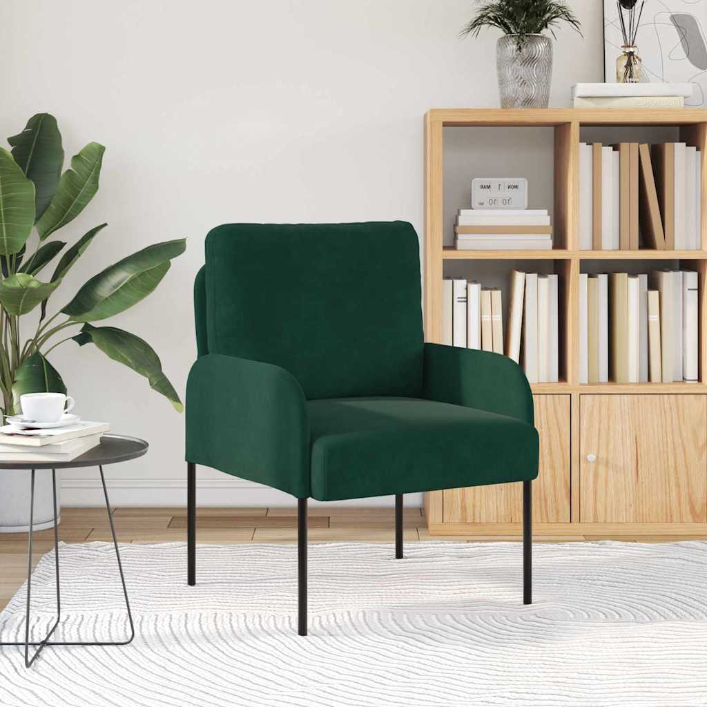 Thumbnail - vidaXL Sofas mit Kissen 55cm Dunkelgrün Sperrholz