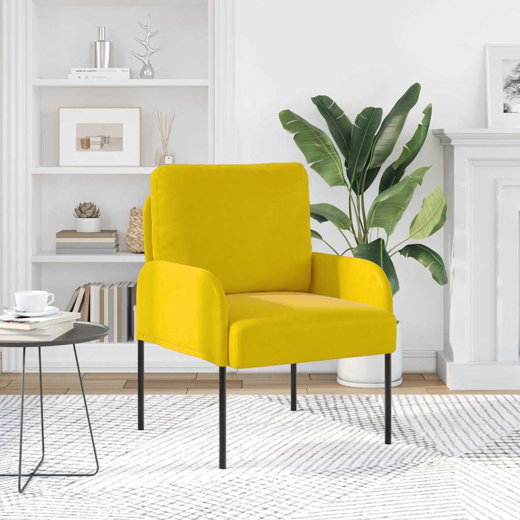 Thumbnail - vidaXL Sofas mit Kissen 55cm Gelb Sperrholz