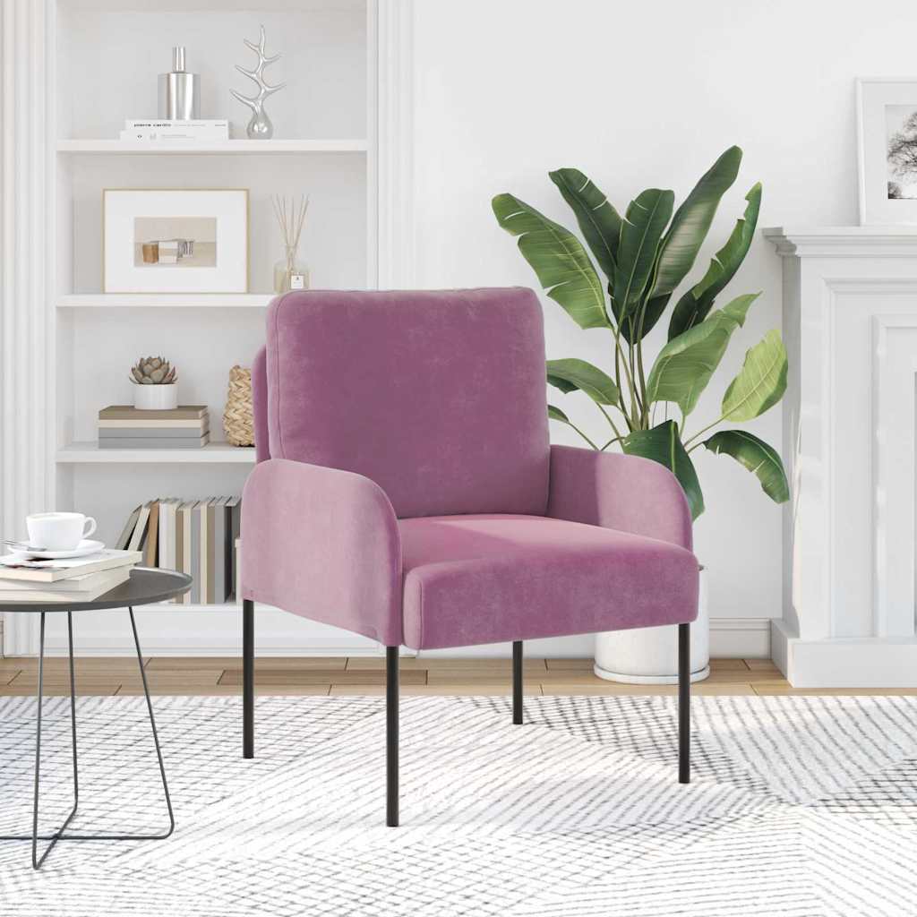 Thumbnail - vidaXL Sofas mit Kissen 55cm Lila Sperrholz