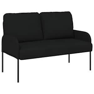 Pohovky s polštářem 110cm Černá Překližka - obrázek 2