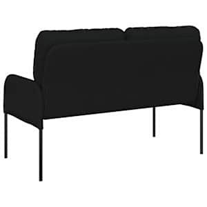 Pohovky s polštářem 110cm Černá Překližka - obrázek 6