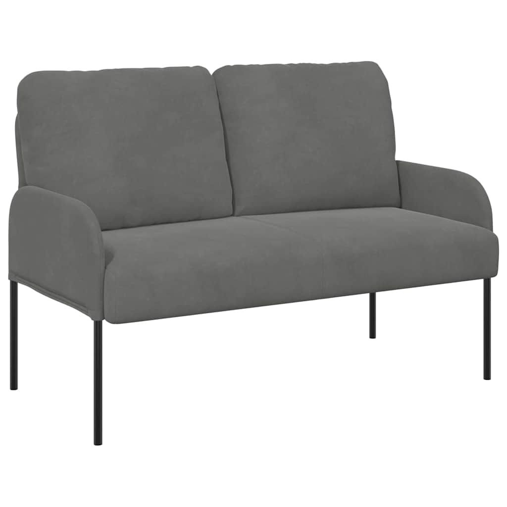 Thumbnail - vidaXL Sofas mit Kissen 110cm Dunkelgrau Sperrholz