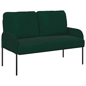 Pohovky s polštářem 110cm Tmavě zelená Překližka - obrázek 2