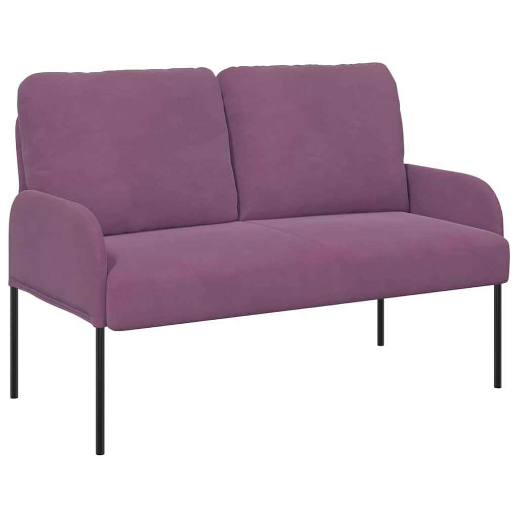 Thumbnail - vidaXL Sofas mit Kissen 110cm Lila Sperrholz