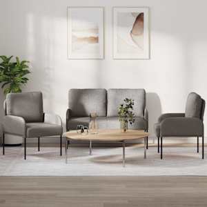 Sedací soupravy 3 pcs Taupe 115 x 56 x 80 cm Překližka - obrázek 1