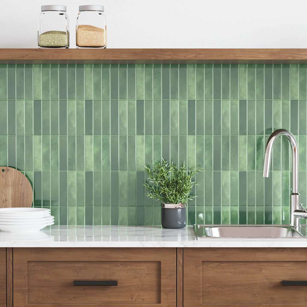 vidaXL Rechteckige Fliese 20 pcs Dunkelgrün 29 x 22,9 cm