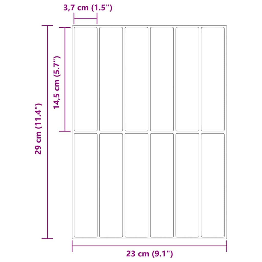 Pravokotna ploščica 50 pcs Temno zelena 29 x 23 x 0,08 cm - slika 12