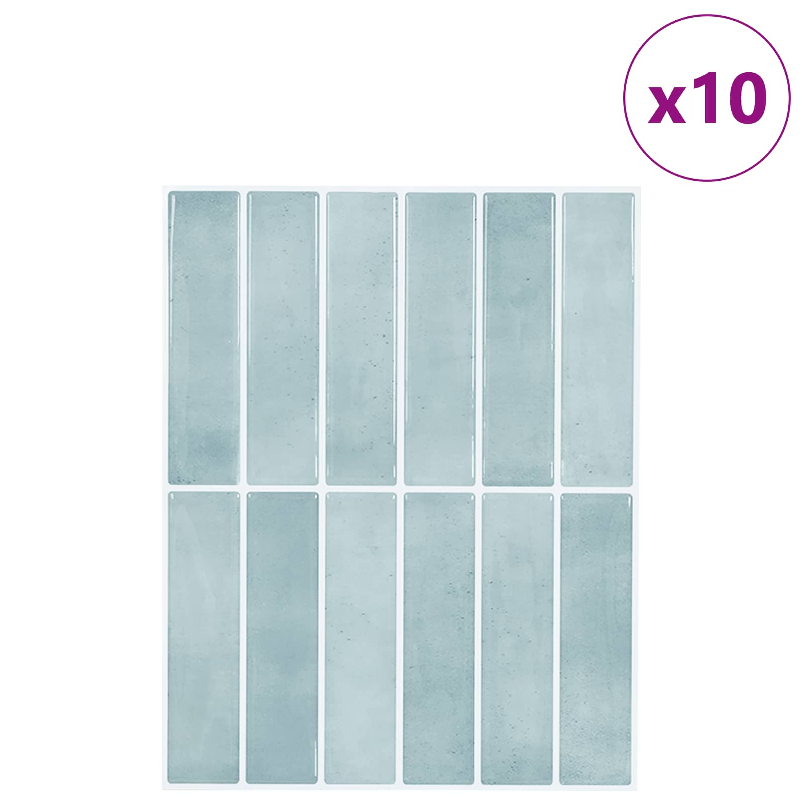 Thumbnail - vidaXL Rechteckige Fliese 10 pcs Grau-Grün 29 x 22,9 cm