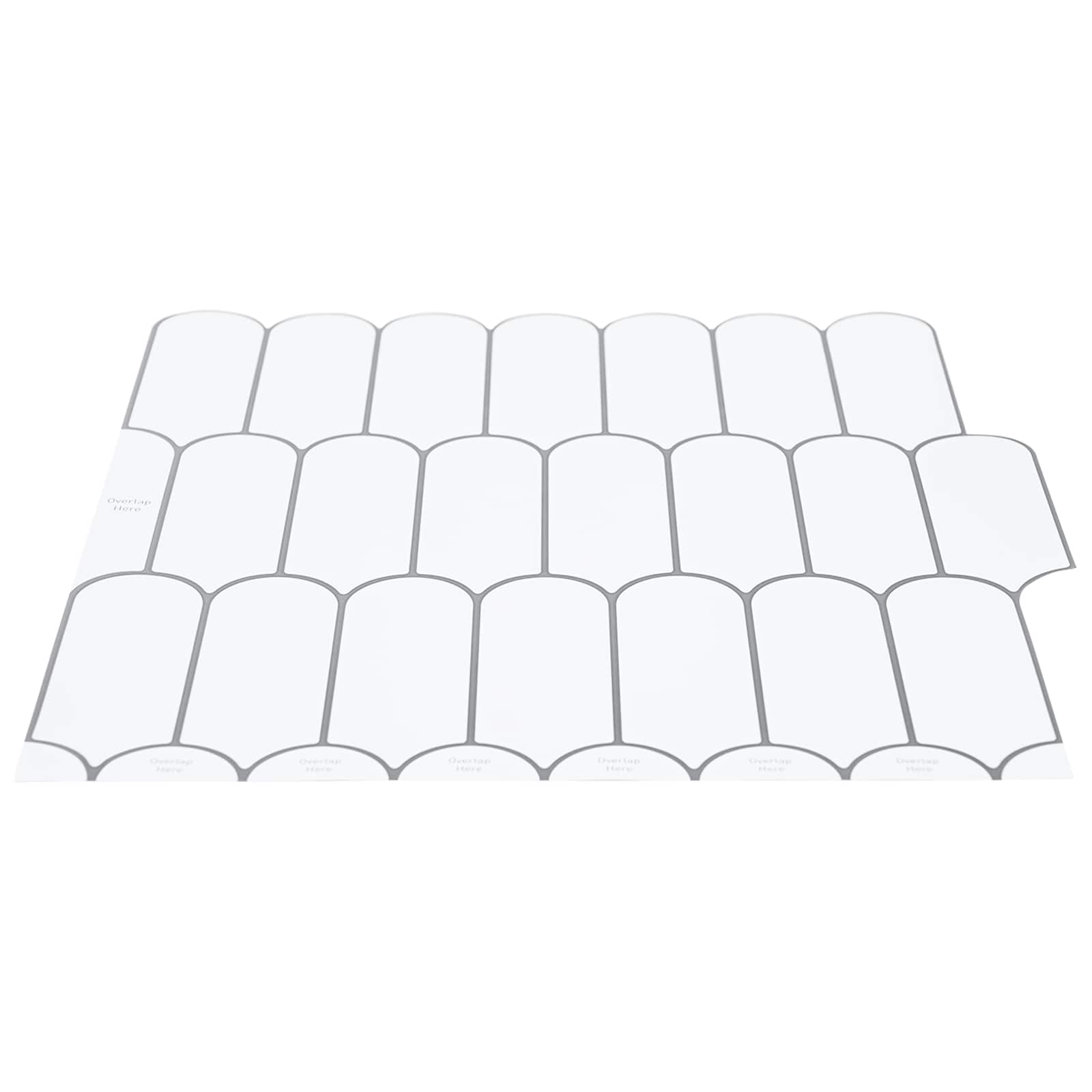 Dekorativne nalepke 50 pcs Bela siva 30 x 30 x 0,8 cm - slika 5