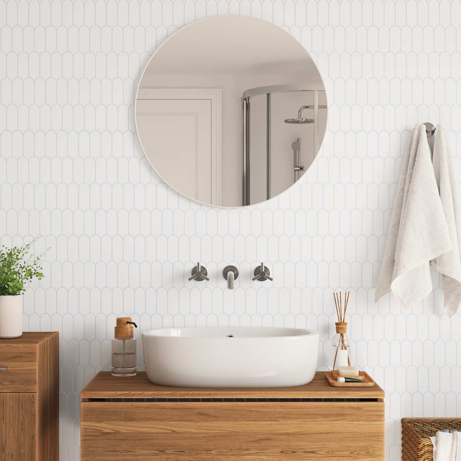 Dekorativne nalepke 50 pcs Bela 30 x 30 x 0,8 cm - slika 4