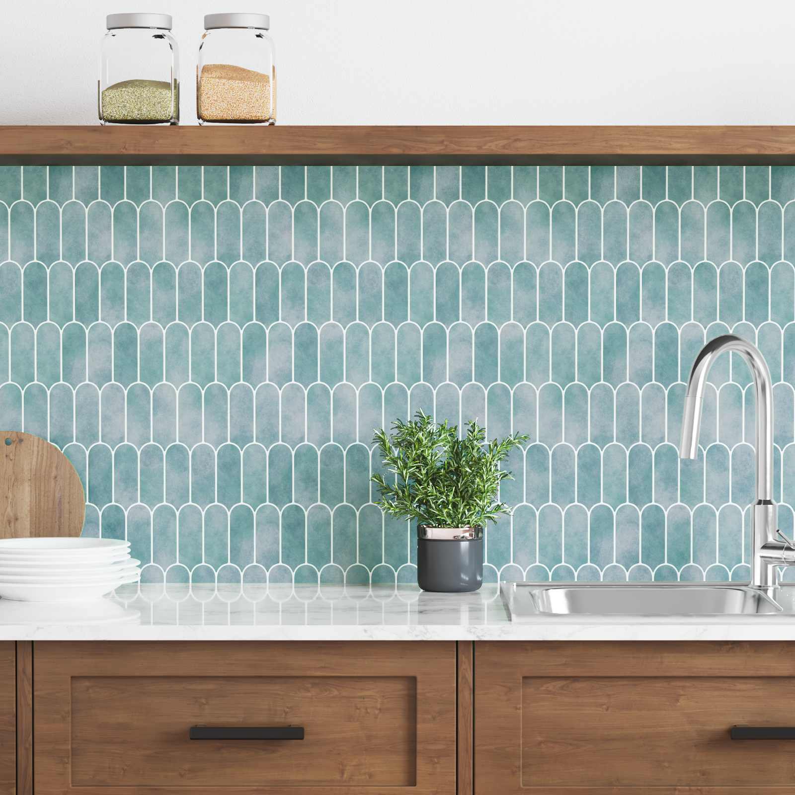 Dekorativne nalepke 10 pcs Zelena 30 x 30 x 0,8 cm