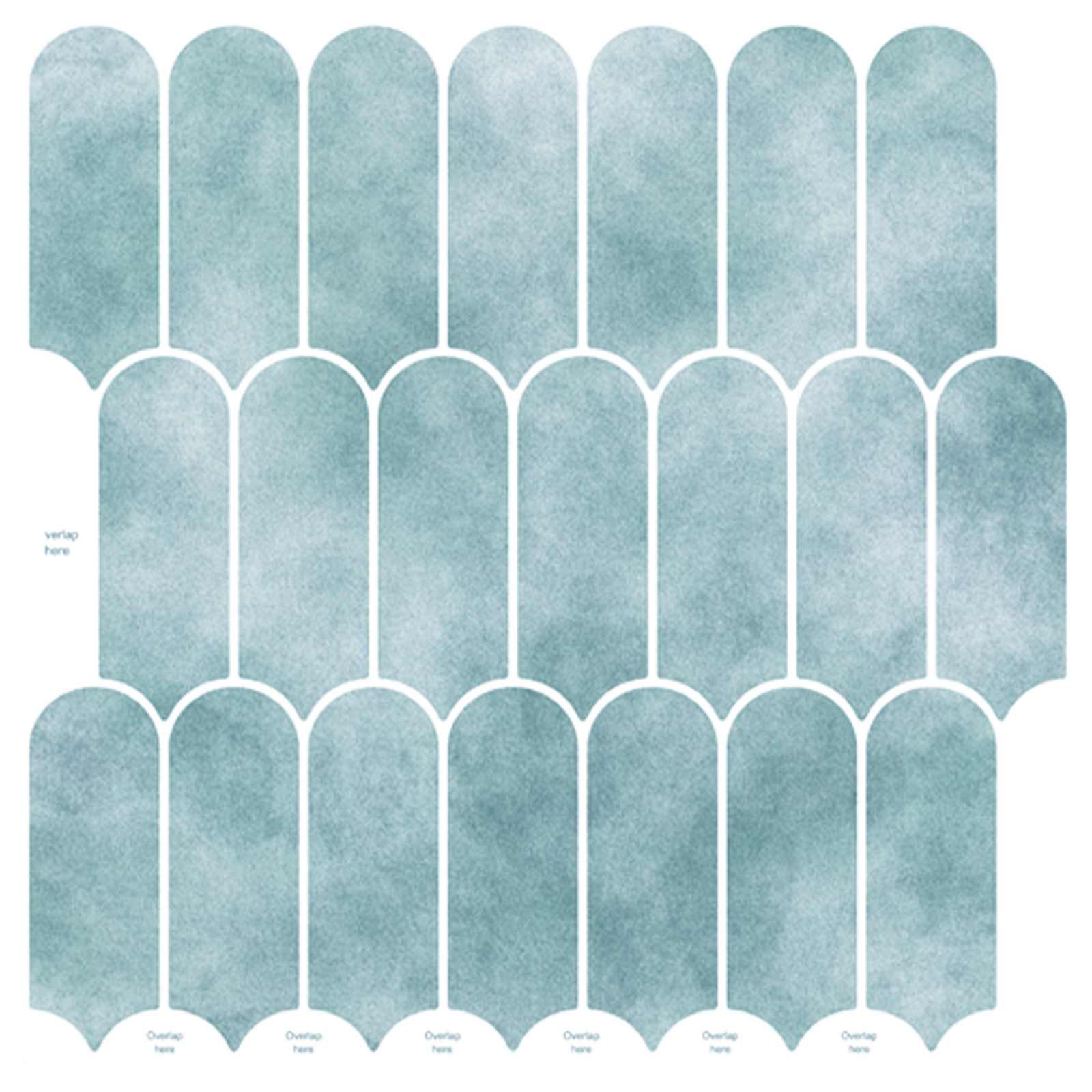 Thumbnail - vidaXL Dekorative Aufkleber 50 pcs Grün 30 x 30 x 0,8 cm