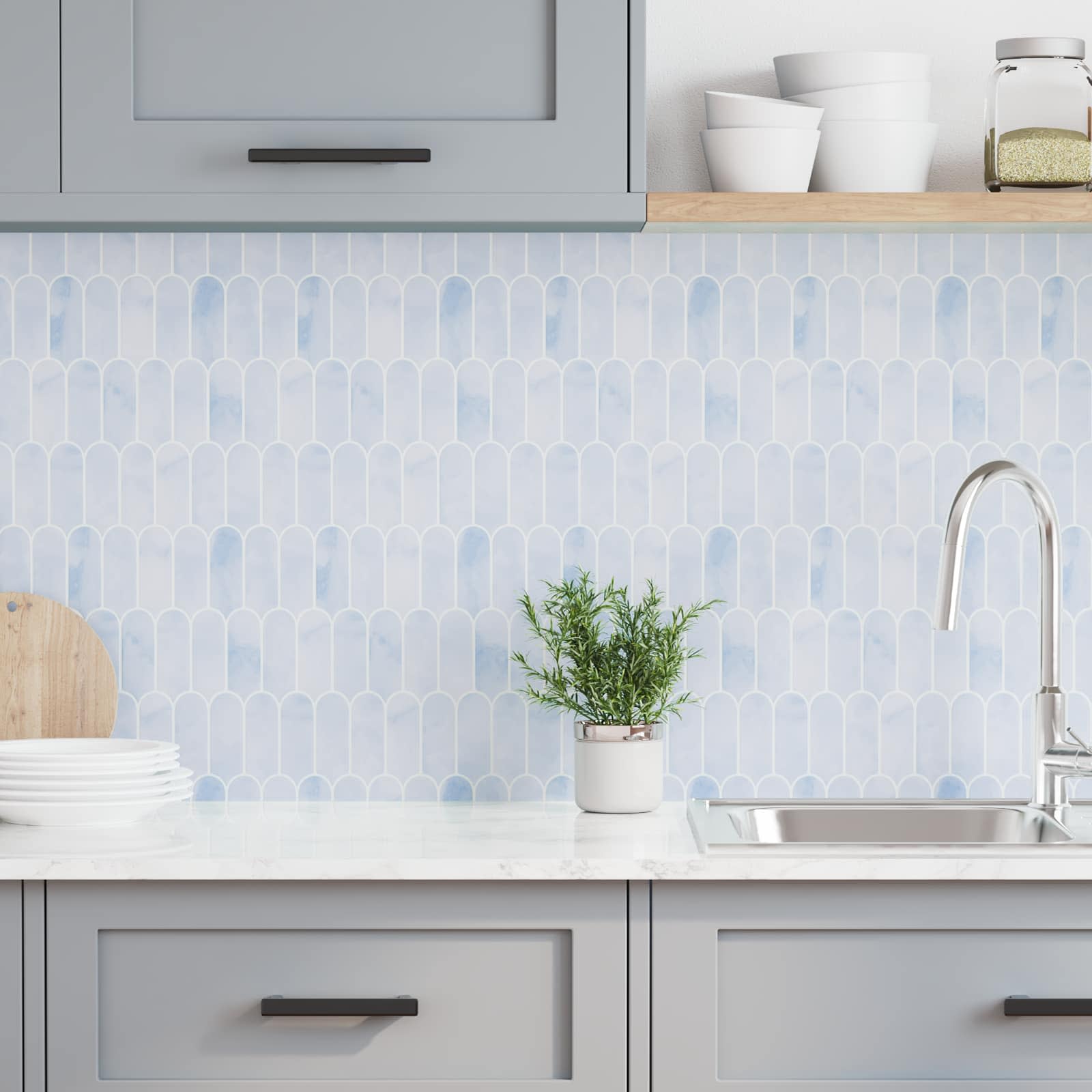 Dekorativne nalepke 10 pcs Sveta modra 30 x 30 x 0,8 cm