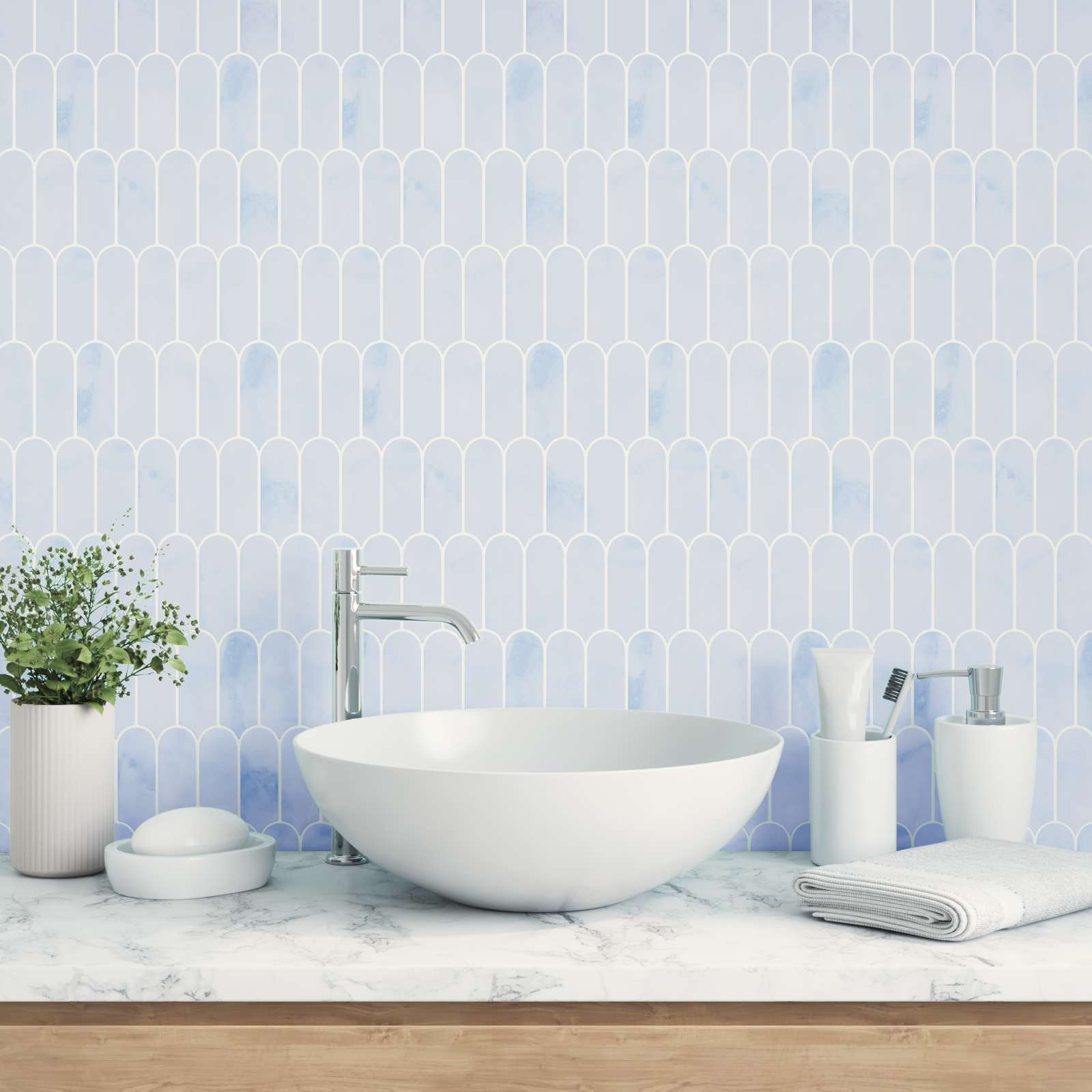 Dekorativne nalepke 20 pcs Sveta modra 30 x 30 x 0,8 cm - slika 4