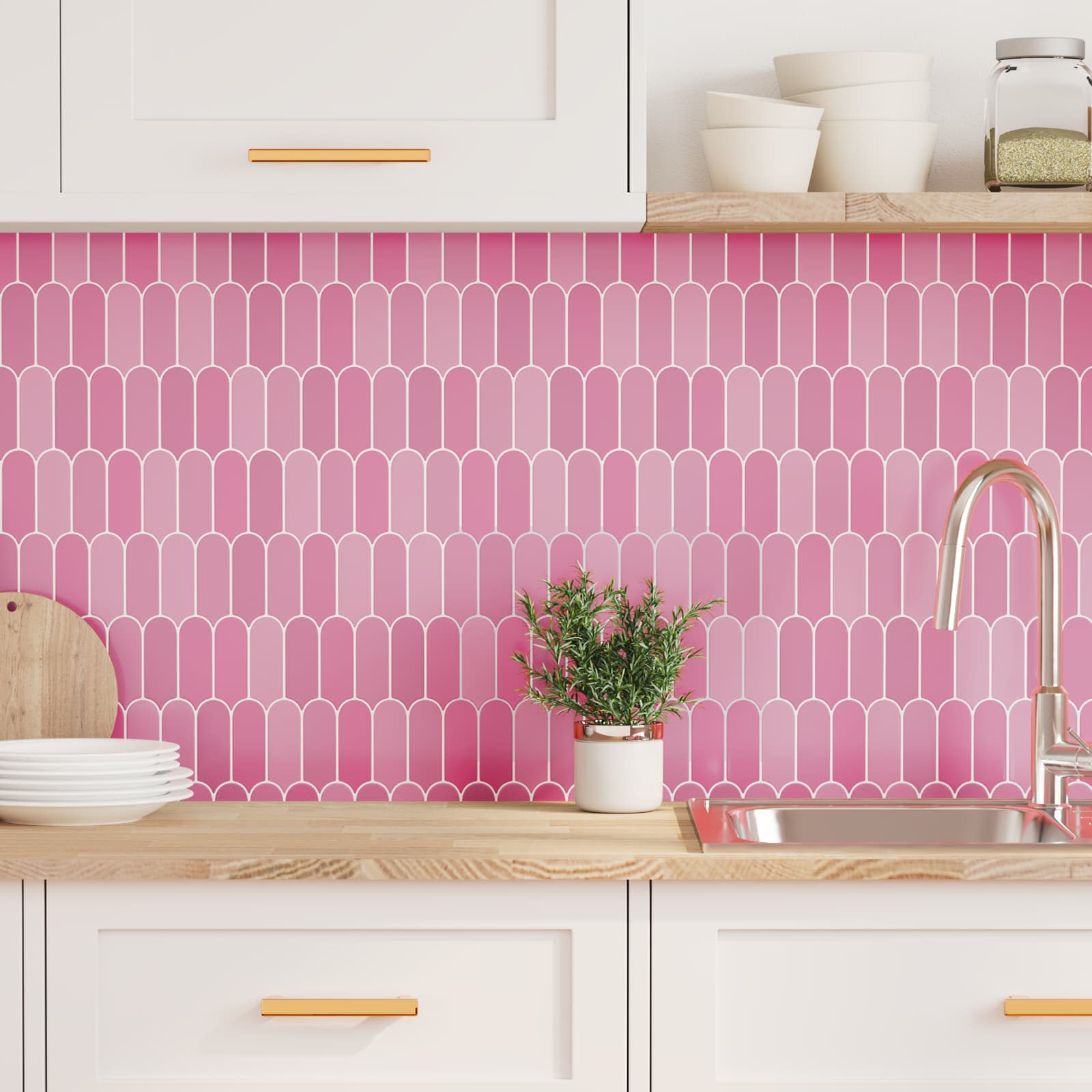 Dekorativne nalepke 20 pcs Roza 30 x 30 x 0,8 cm