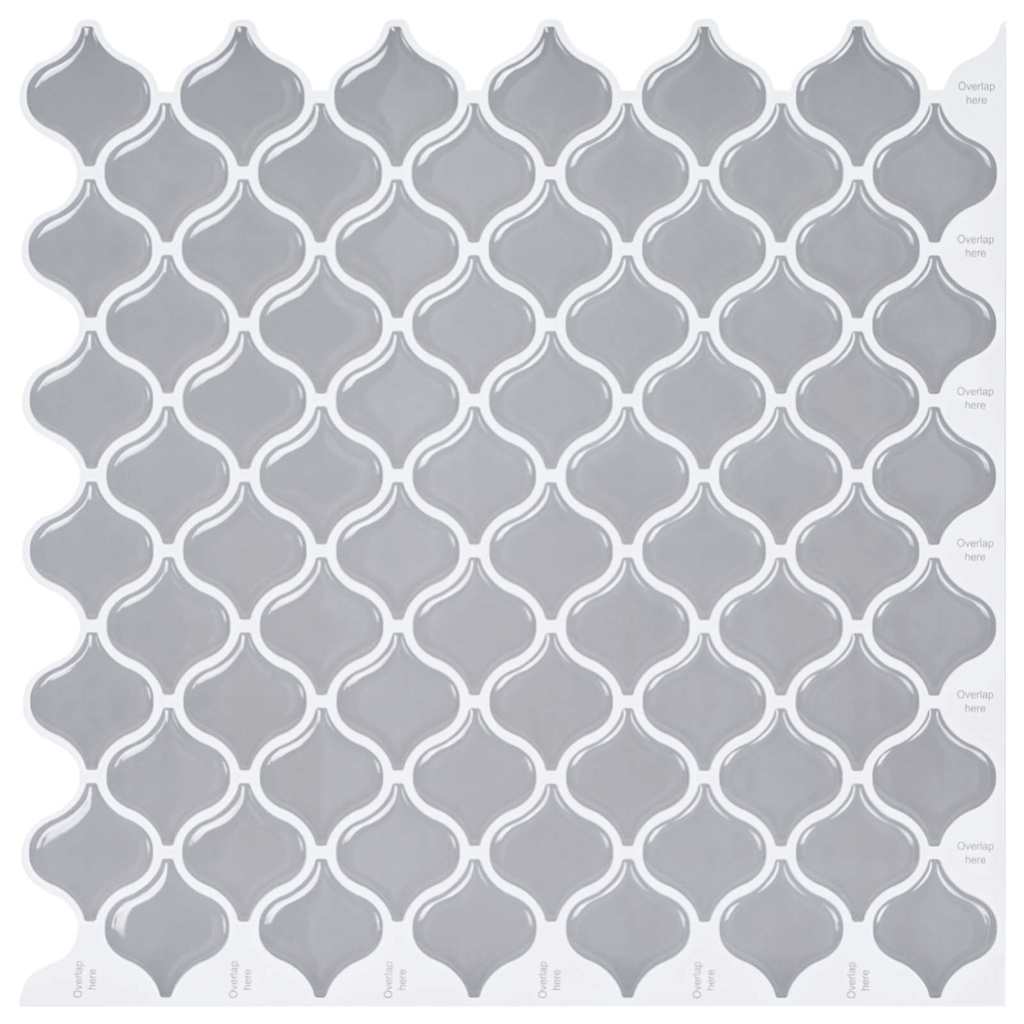 Thumbnail - vidaXL Lanturn Fliese 10 pcs Grau 27 x 27 cm Polyurethan und PET