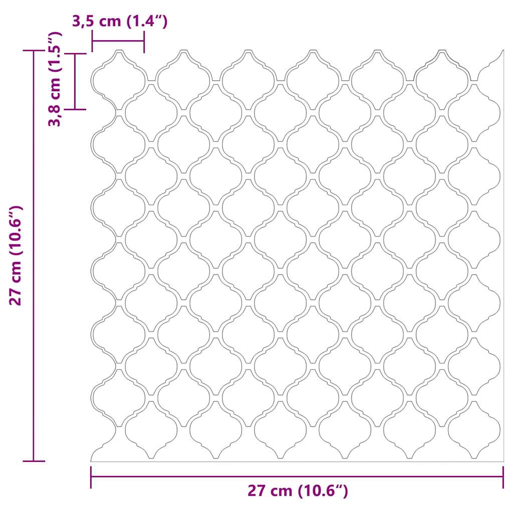 Ploščica Lanturn 10 pcs Siva 27 x 27 cm Poliuretan in PET - slika 12
