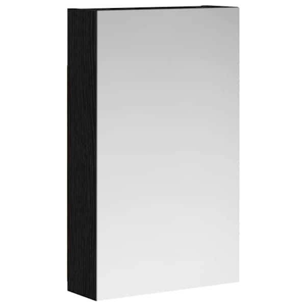 vidaXL Vannitoa peeglikapp Must tamm 30 x 10,5 x 50 cm Tehispuit