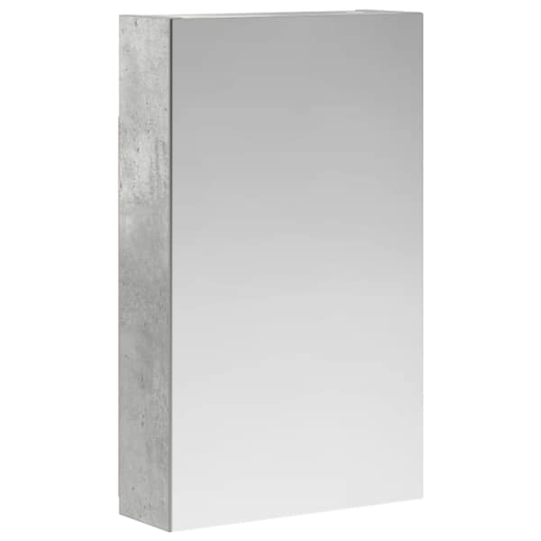 vidaXL Vannitoa peeglikapp Betoonhall 30 x 10,5 x 50 cm Tehispuit