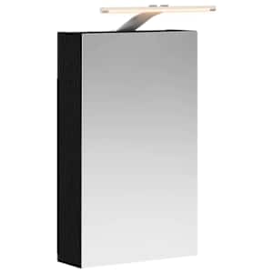 vidaXL Vannitoa peeglikapp Must tamm 30 x 10,5 x 50 cm Tehispuit