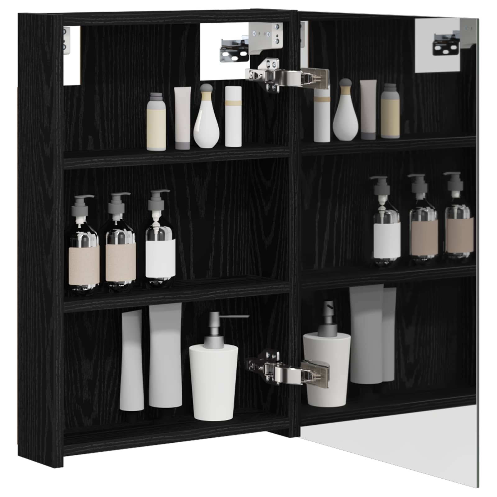 Koupelnová zrcadlová skříň Černý dub 40 x 10,5 x 60,5 cm - obrázek 3