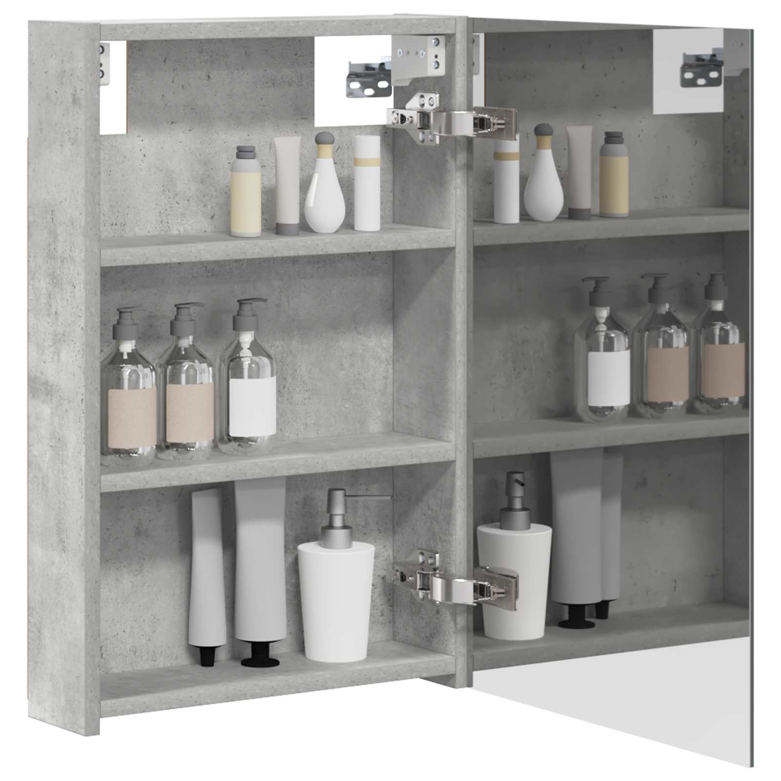 Koupelnová zrcadlová skříň Betonově šedá 40 x 10,5 x 60,5 cm - obrázek 3