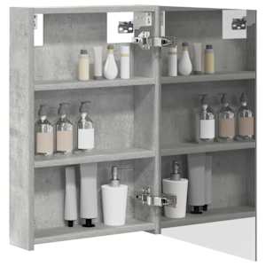 Koupelnová zrcadlová skříň Betonově šedá 40 x 10,5 x 60,5 cm - obrázek 3