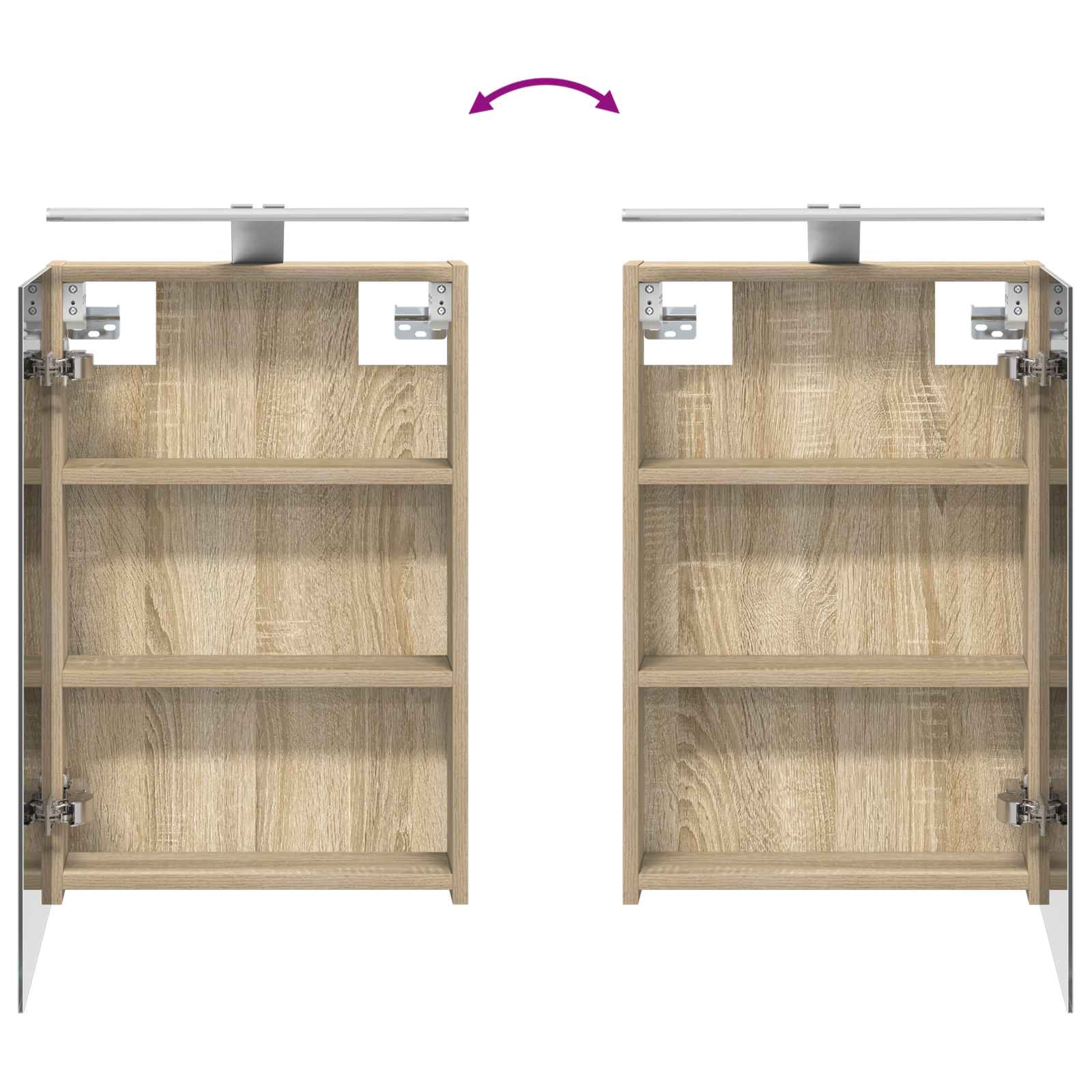 Koupelnová zrcadlová skříň Sonoma dub 40 x 10,5 x 60,5 cm - obrázek 12