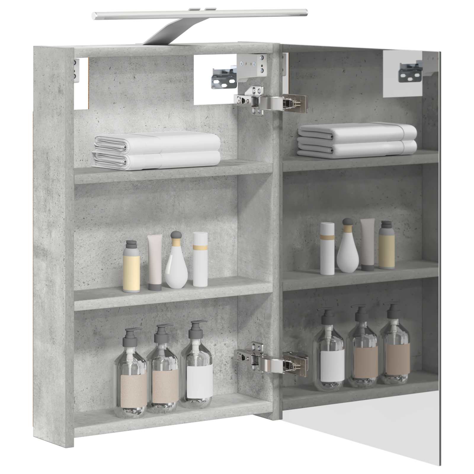 Koupelnová zrcadlová skříň Betonově šedá 40 x 10,5 x 60,5 cm - obrázek 3