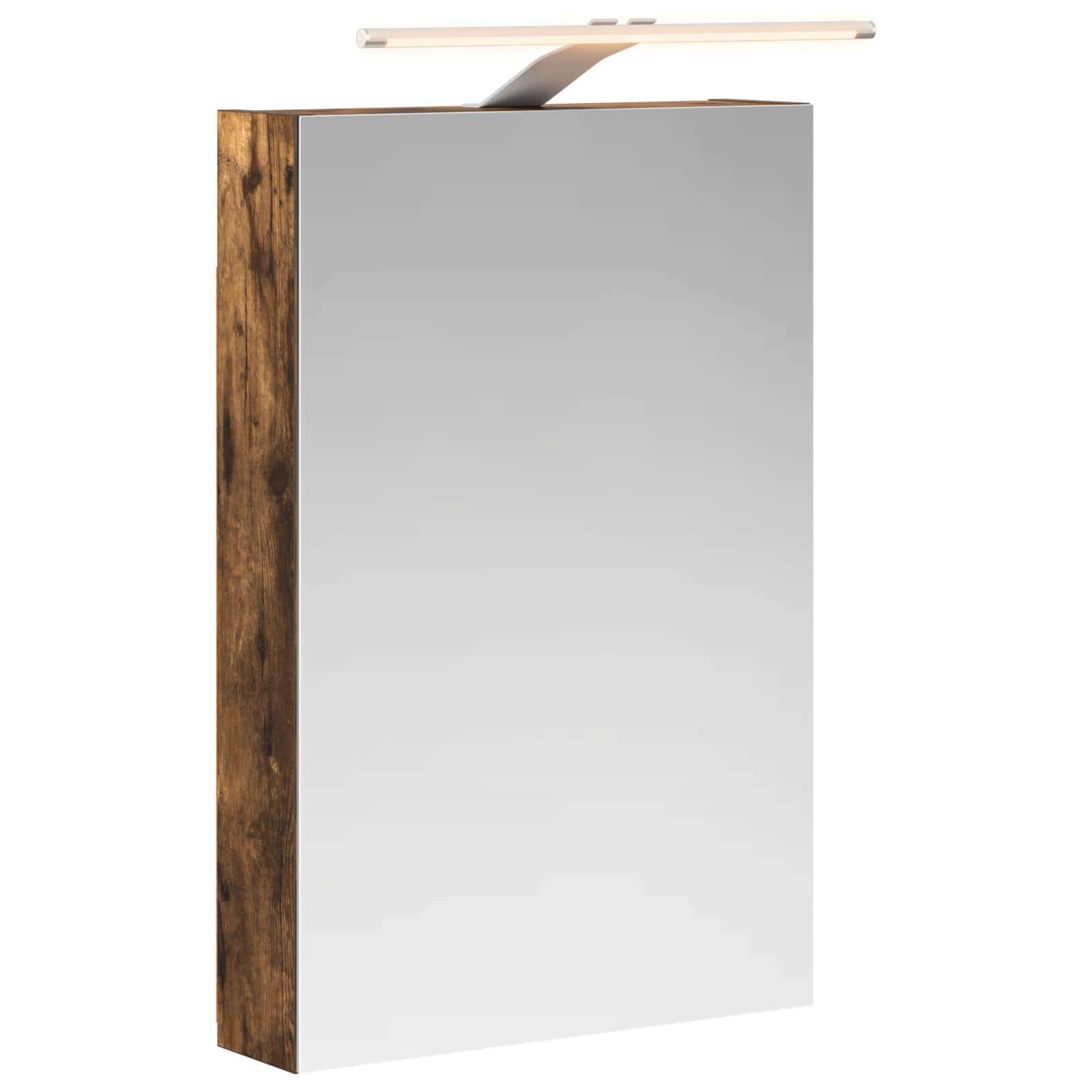 Koupelnová zrcadlová skříň Kouřový dub 40 x 10,5 x 60,5 cm - obrázek 2