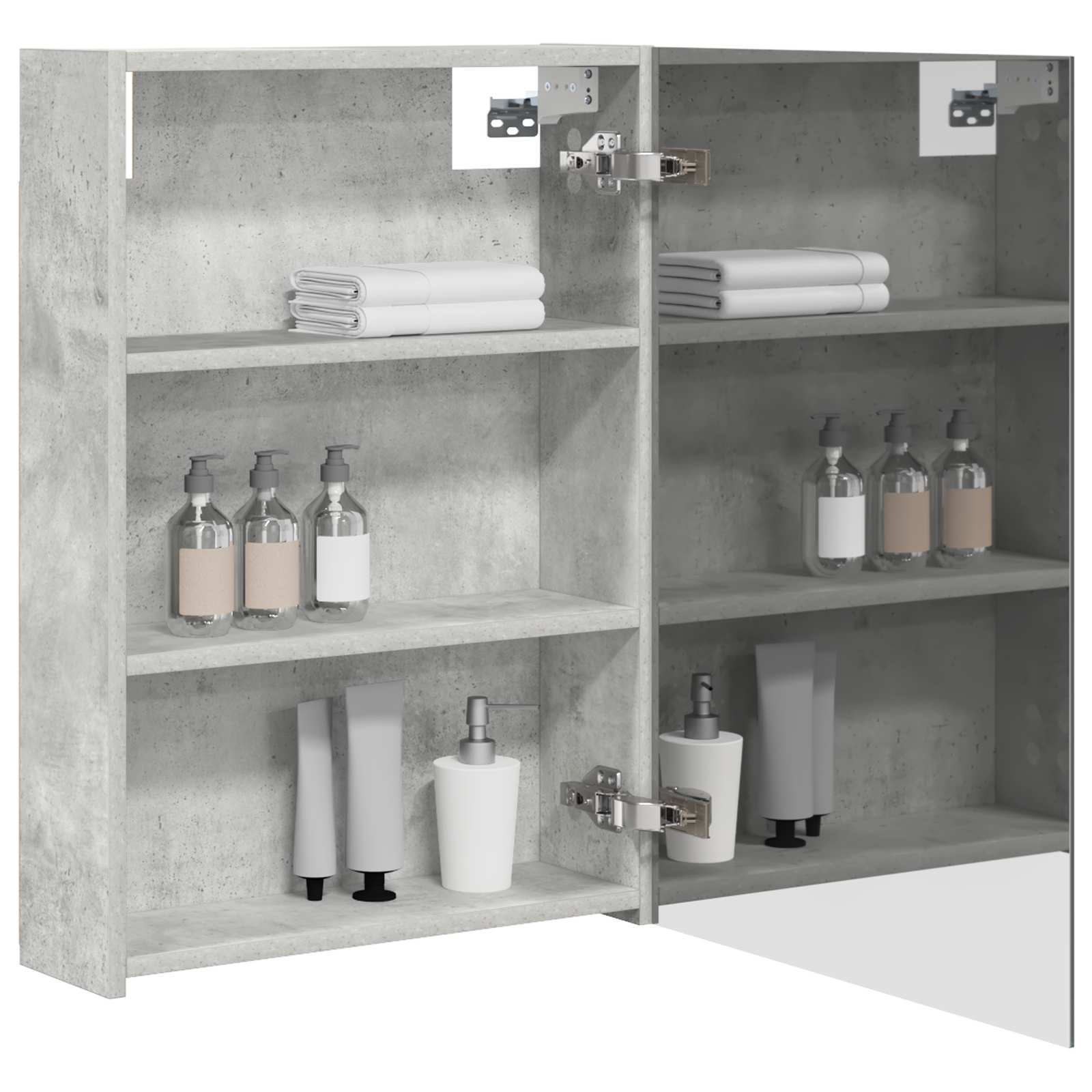Koupelnová zrcadlová skříň Betonově šedá 50 x 14,5 x 70 cm - obrázek 3
