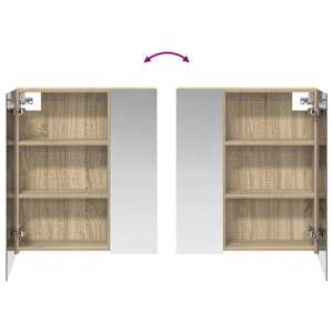 Koupelnová zrcadlová skříň Sonoma dub 60 x 14,5 x 70 cm - obrázek 10