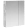 vidaXL Vannitoa peeglikapp Betoonhall 60 x 14,5 x 70 cm Tehispuit