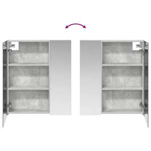 Koupelnová zrcadlová skříň Betonově šedá 60 x 14,5 x 70 cm - obrázek 10