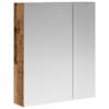 vidaXL Vannitoa peeglikapp Vana puit 60 x 14,5 x 70 cm Tehispuit