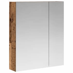 Koupelnová zrcadlová skříň Staré dřevo 60 x 14,5 x 70 cm - obrázek 2
