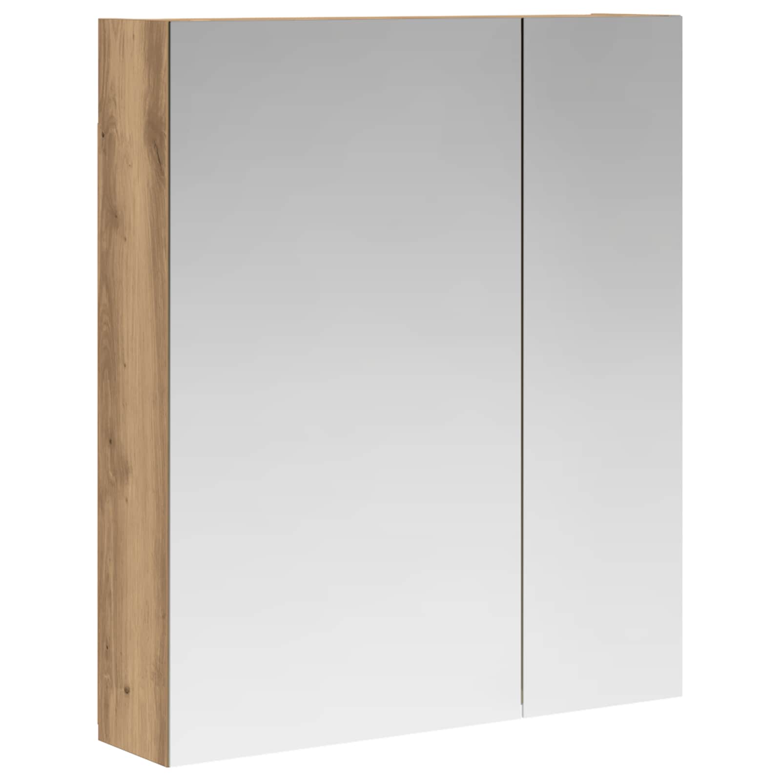 Koupelnová zrcadlová skříň Umělecký dub 60 x 14,5 x 70 cm - obrázek 2