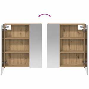 Koupelnová zrcadlová skříň Umělecký dub 60 x 14,5 x 70 cm - obrázek 10
