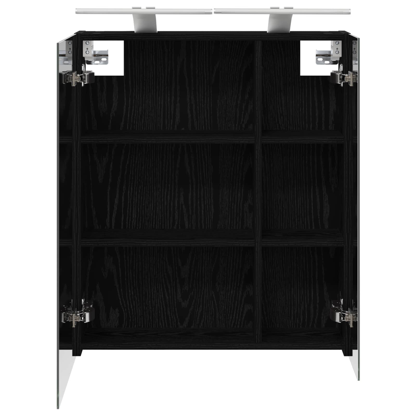 Koupelnová zrcadlová skříň s policí Černý dub 60 x 14,5 x 70 cm - obrázek 7