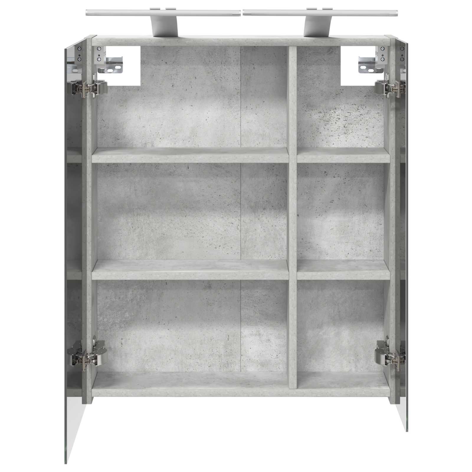 Koupelnová zrcadlová skříň Betonově šedá 60 x 14,5 x 70 cm - obrázek 7