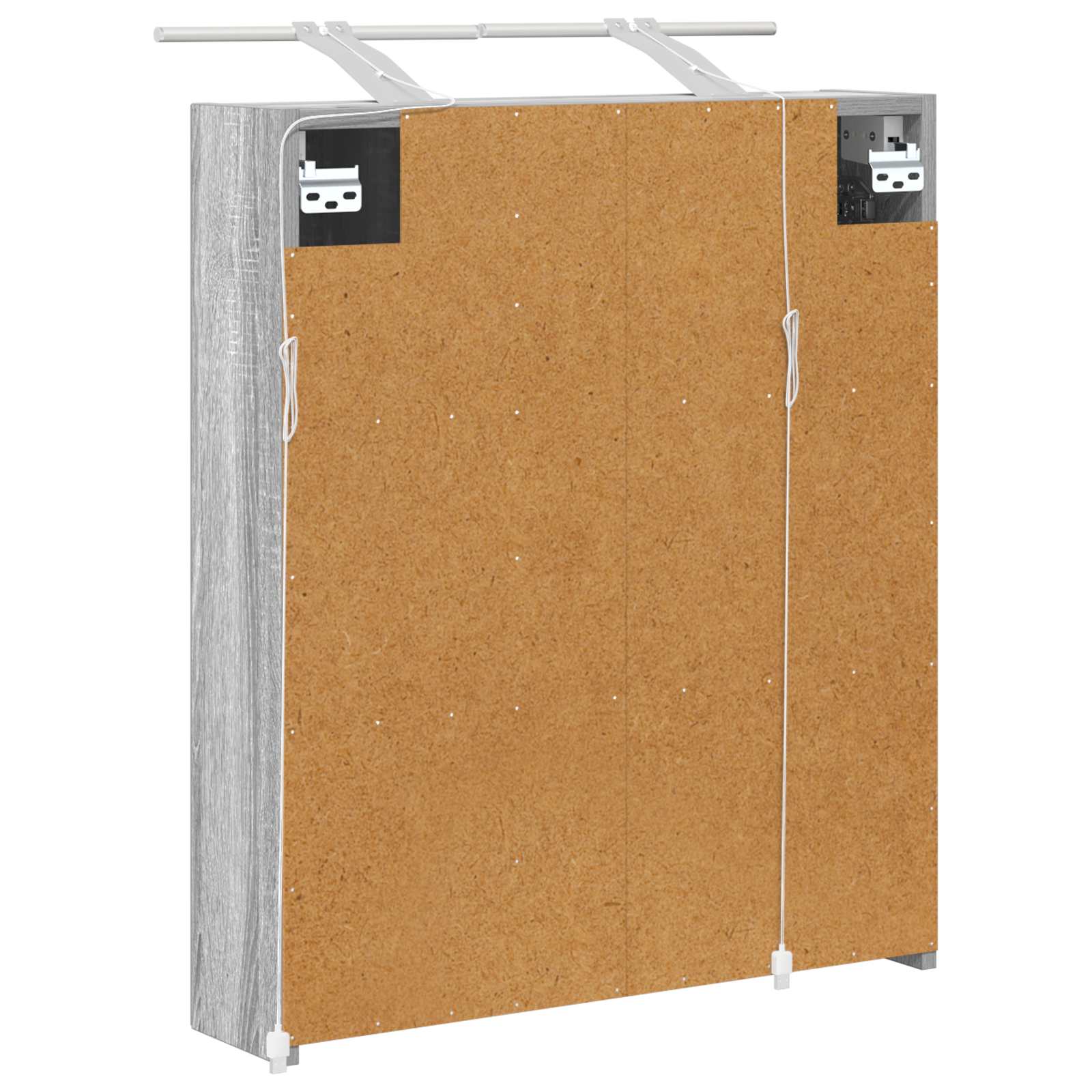 Badkamer spiegelkast met plank Grijs Sonoma 60 x 14,5 x 70 cm - Afbeelding 9