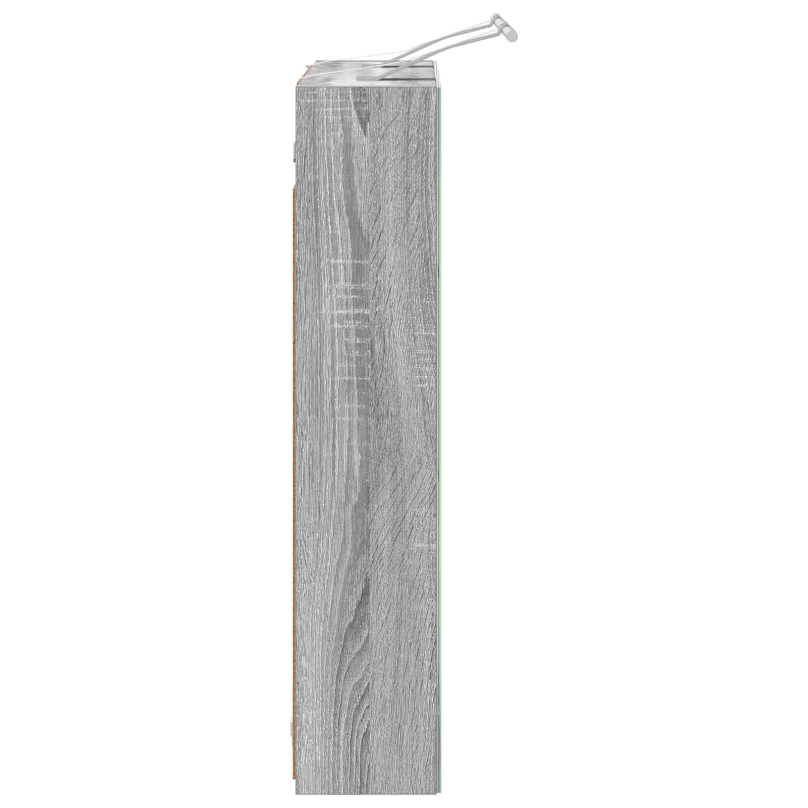 Badkamer spiegelkast met plank Grijs Sonoma 60 x 14,5 x 70 cm - Afbeelding 8