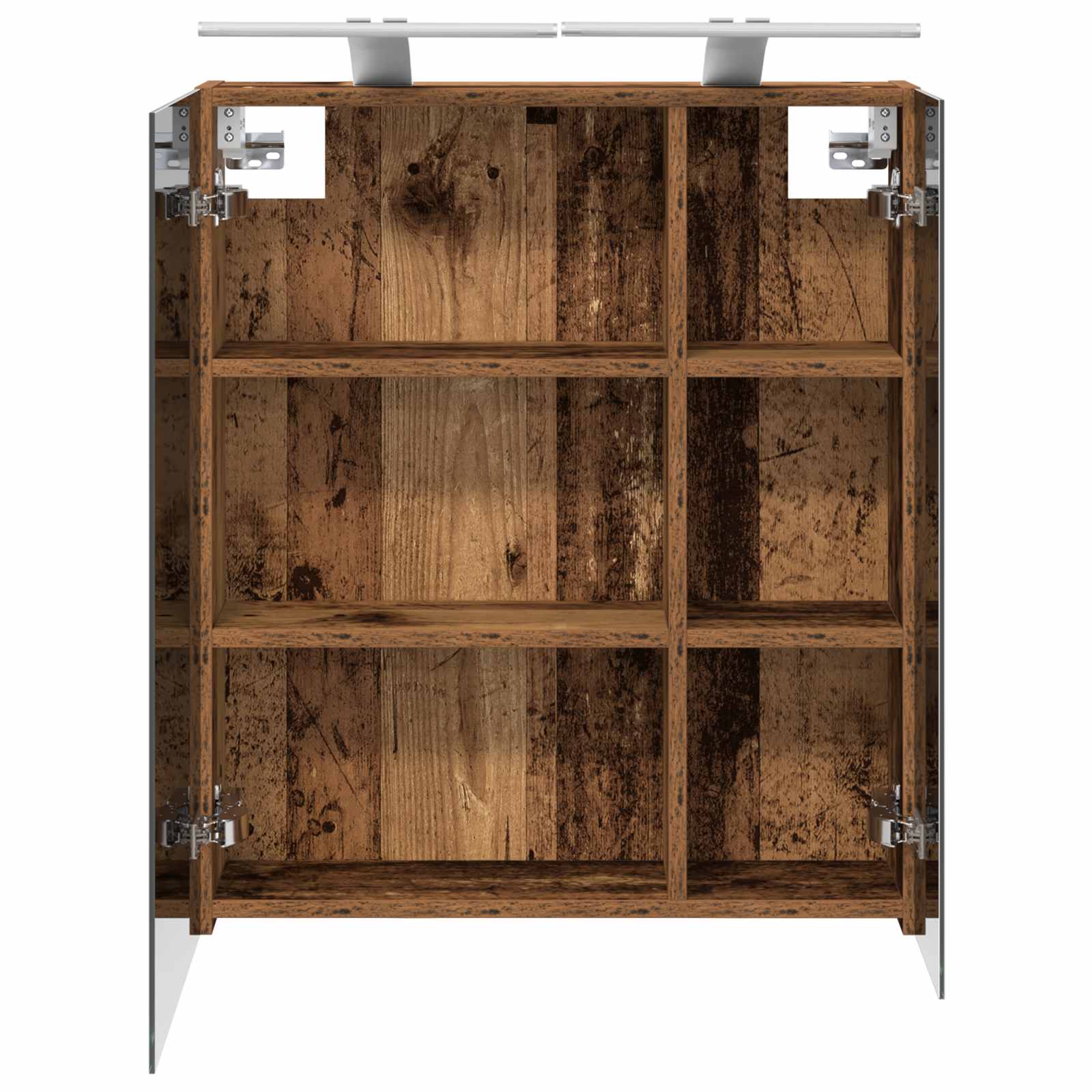 Koupelnová zrcadlová skříň Staré dřevo 60 x 14,5 x 70 cm - obrázek 7