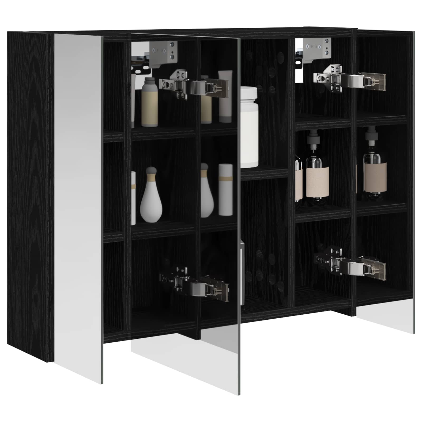 Koupelnová zrcadlová skříň Černý dub 60 x 14,5 x 50 cm - obrázek 3