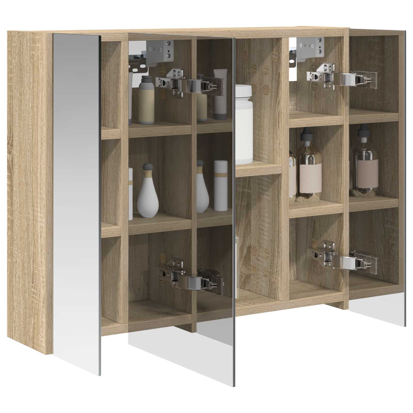 Koupelnová zrcadlová skříň Sonoma dub 60 x 14,5 x 50 cm - obrázek 3