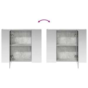Koupelnová zrcadlová skříň Betonově šedá 60 x 14,5 x 50 cm - obrázek 10