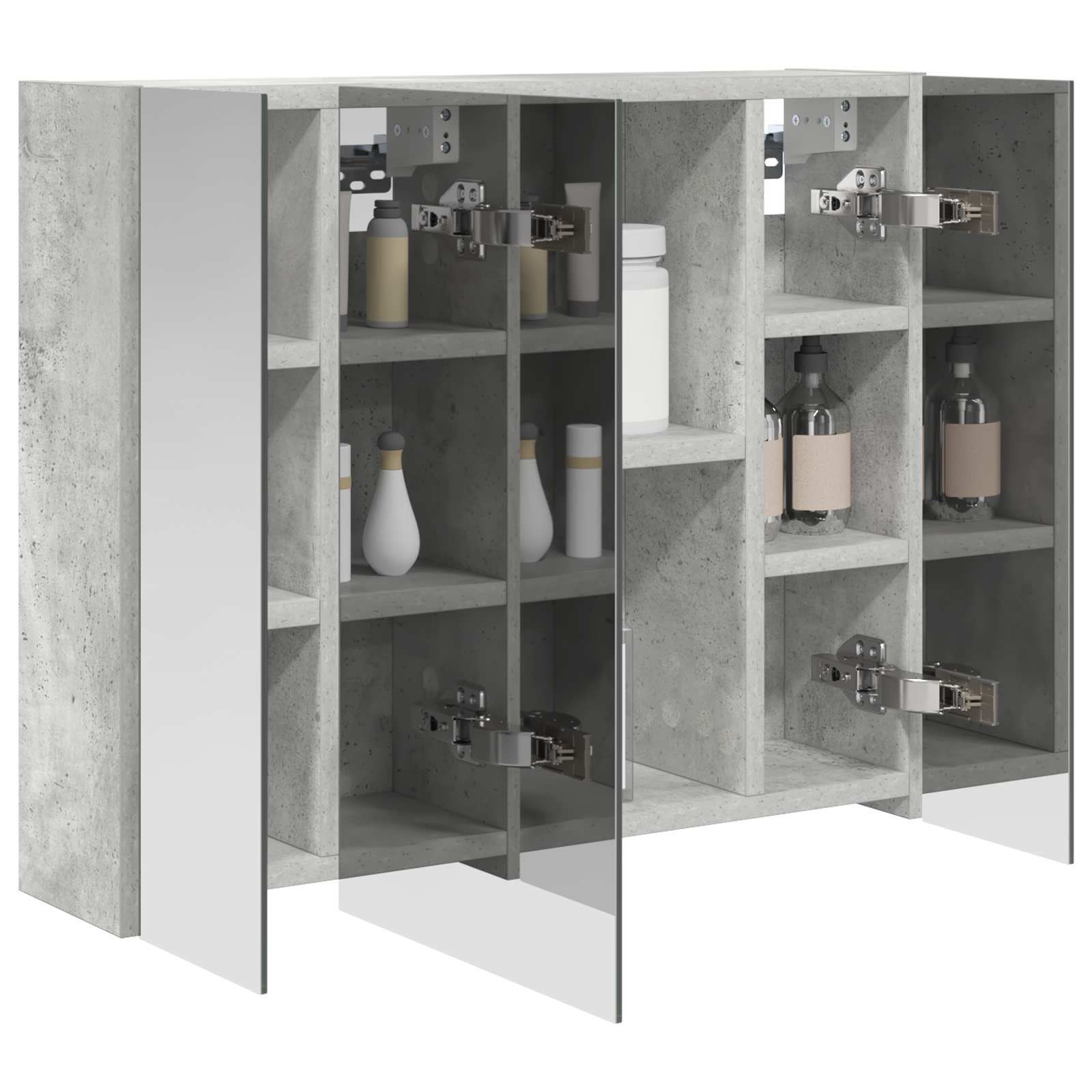 Koupelnová zrcadlová skříň Betonově šedá 60 x 14,5 x 50 cm - obrázek 3